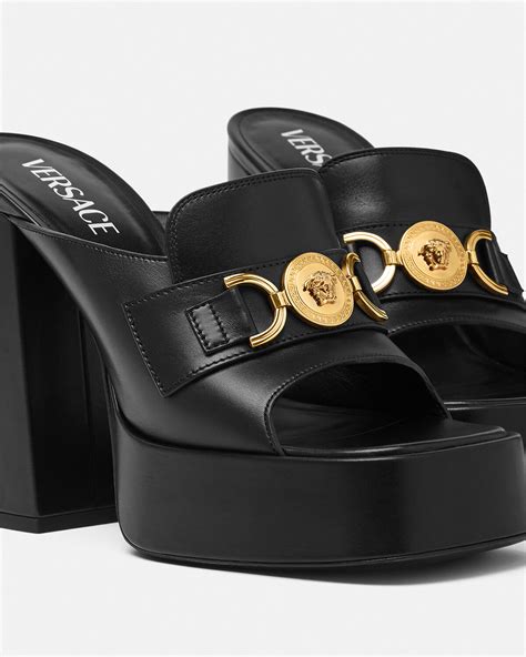 white versace medusa heels|versace platform medusa.